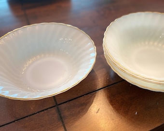 1940s Fire King Opal serving bowl-set of 4