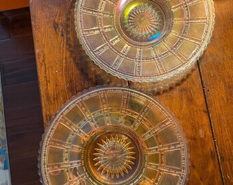 Vintage Imperial Block pattern dessert plates-2