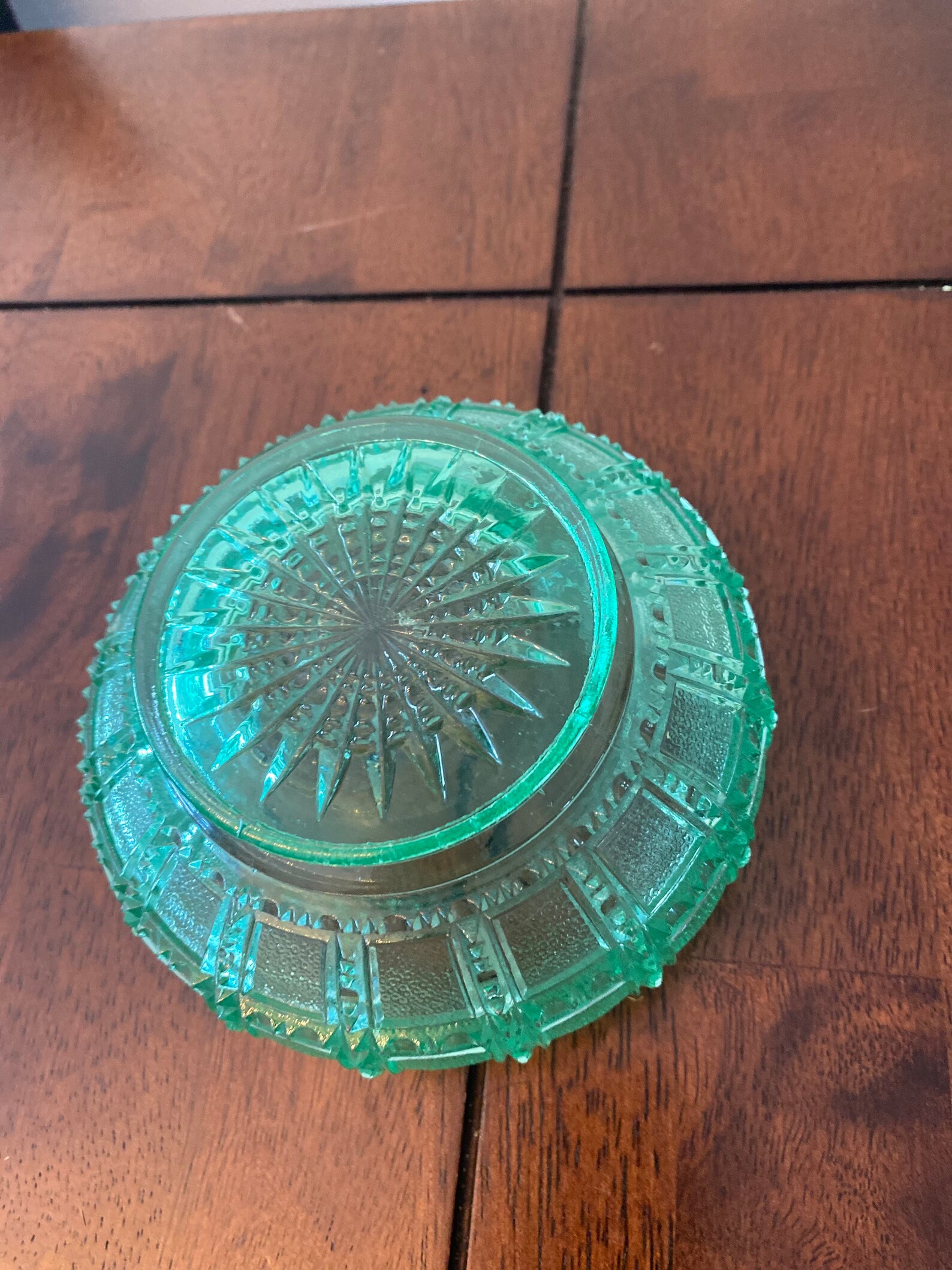Imperial Block Green Depression Glass Bowl Etsy