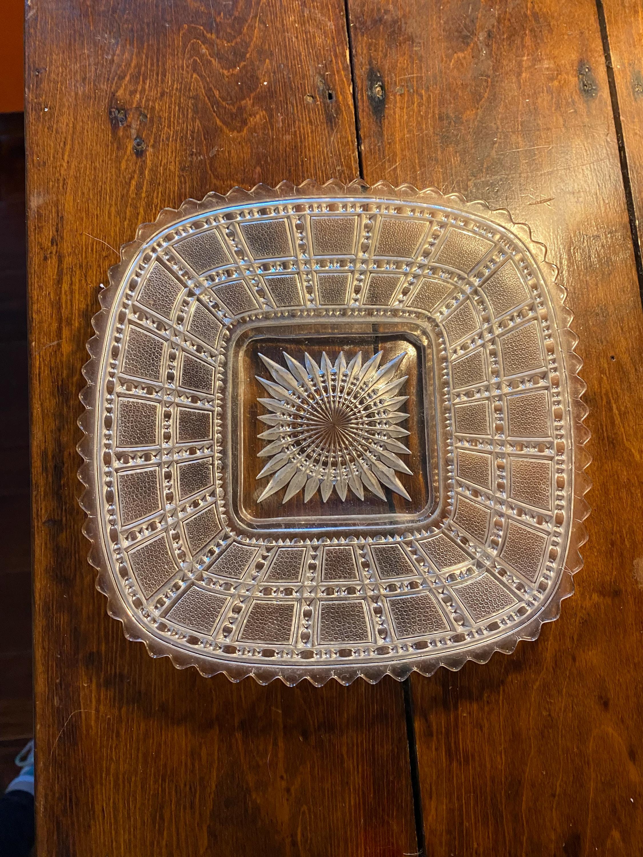 Vintage Imperial Block pattern dessert plate