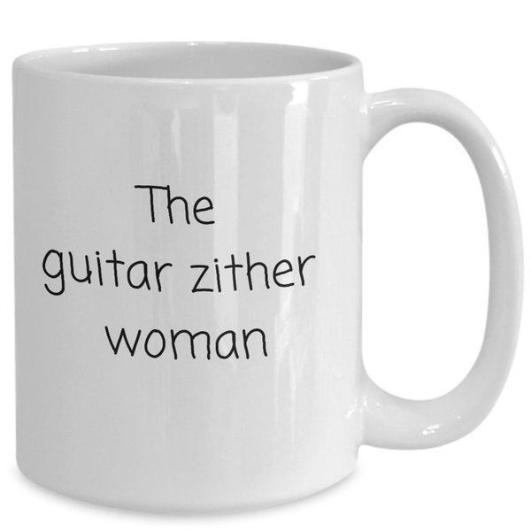 Guitar zither coffee mug, Gift for guitar zither player, Best guitar zither musician funny sarcastic cup, Female guitar zither player