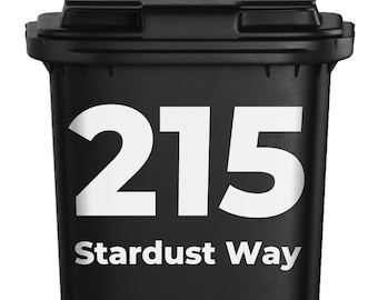 Custom Address Decal for Trash Bins – Personalized Vinyl Sticker for Garbage Can, Mailbox, or Front Door – Waterproof & Weatherproof Label
