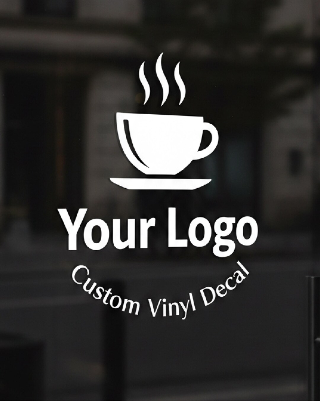 Personalized Business Logo Sticker – Custom Vinyl Decal for Storefront ...
