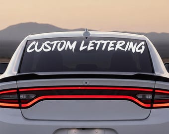 Personalized Rear Windshield Decal – Custom Car Window Sticker Vinyl Lettering for Trucks, Cars, SUVs, Back Window Banner – Any Color, Size