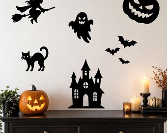 Custom Halloween Window Decals - Personalized Halloween Home Decor Spooky Vinyl Decal