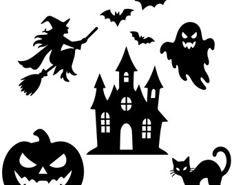 Personalized Halloween Window Vinyl Decals - Custom Autumn Wall Decoration for Halloween