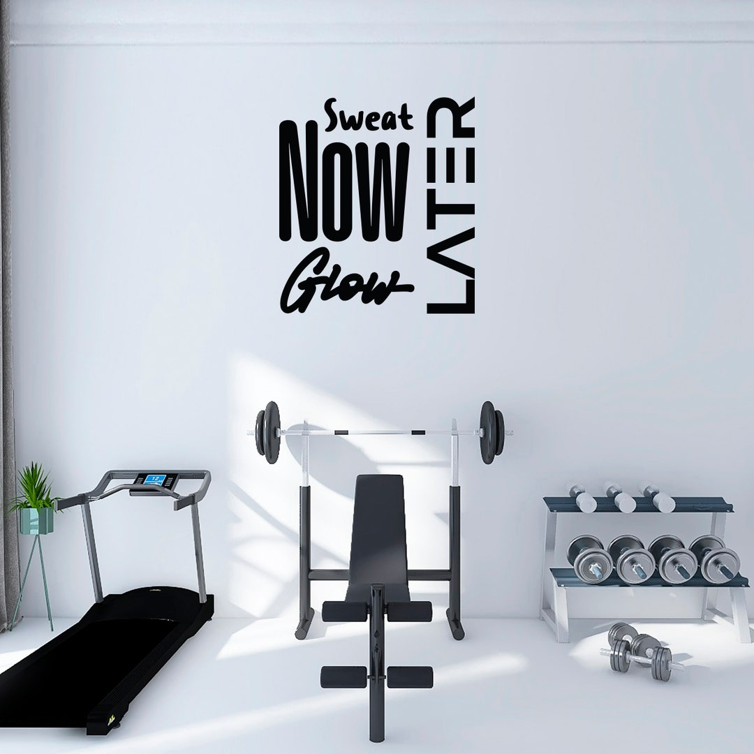Motivation Quote Gym Vinyl Decals for Walls, Doors, Windows Inscription