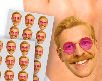 Tatuaje facial personalizado: tatuaje temporal a medida para cumpleaños, bodas o despedidas de soltera. Un detalle único para fiestas. Seguro e impermeable.