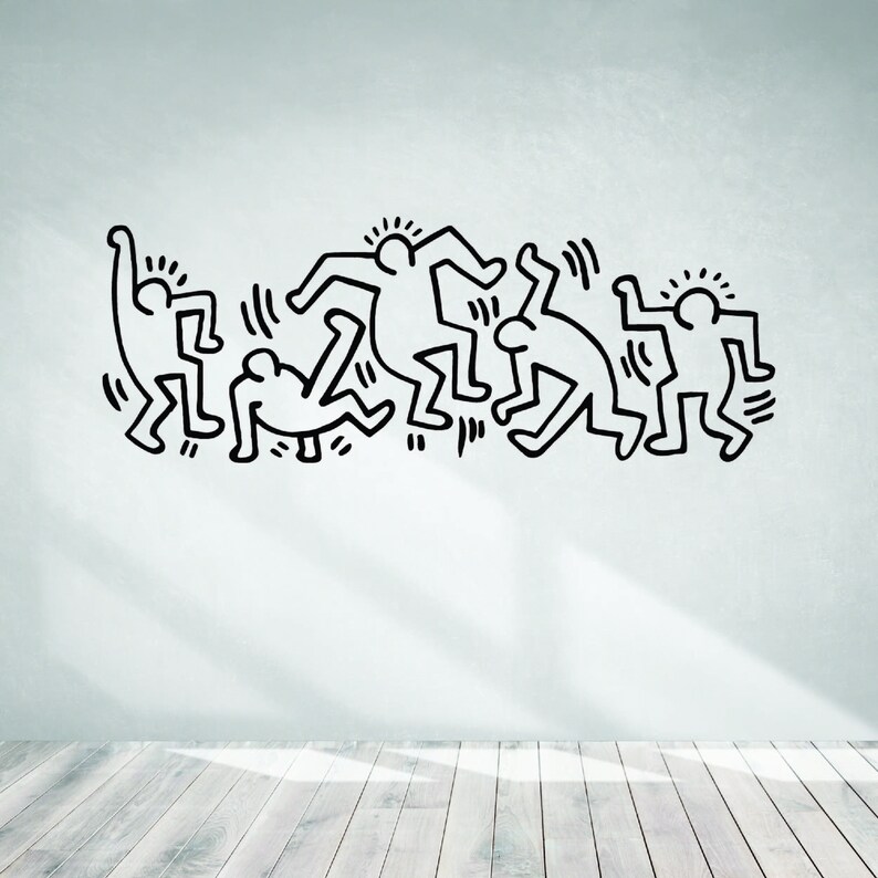 Keith Haring Wall Decal Art Home Decor Wall Sticker Keith Etsy