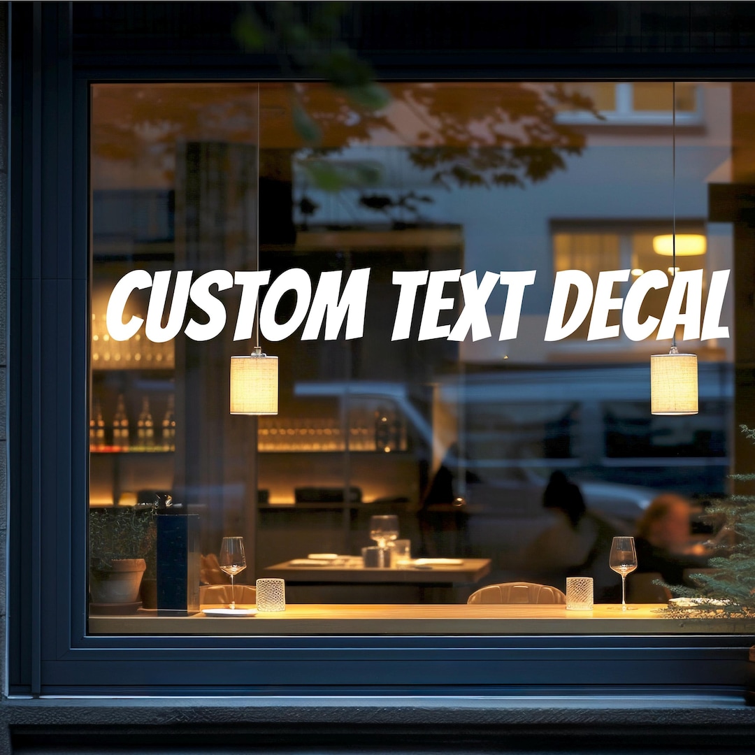 Custom Window Decal – Personalized Vinyl Sticker – Custom Text for ...