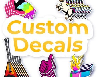 Custom Stickers | Perfect For Cars, Water Bottles, Laptops, Phones, Helmets, Notebooks & More! | Full Color, Durable, Waterproof Vinyl Decal