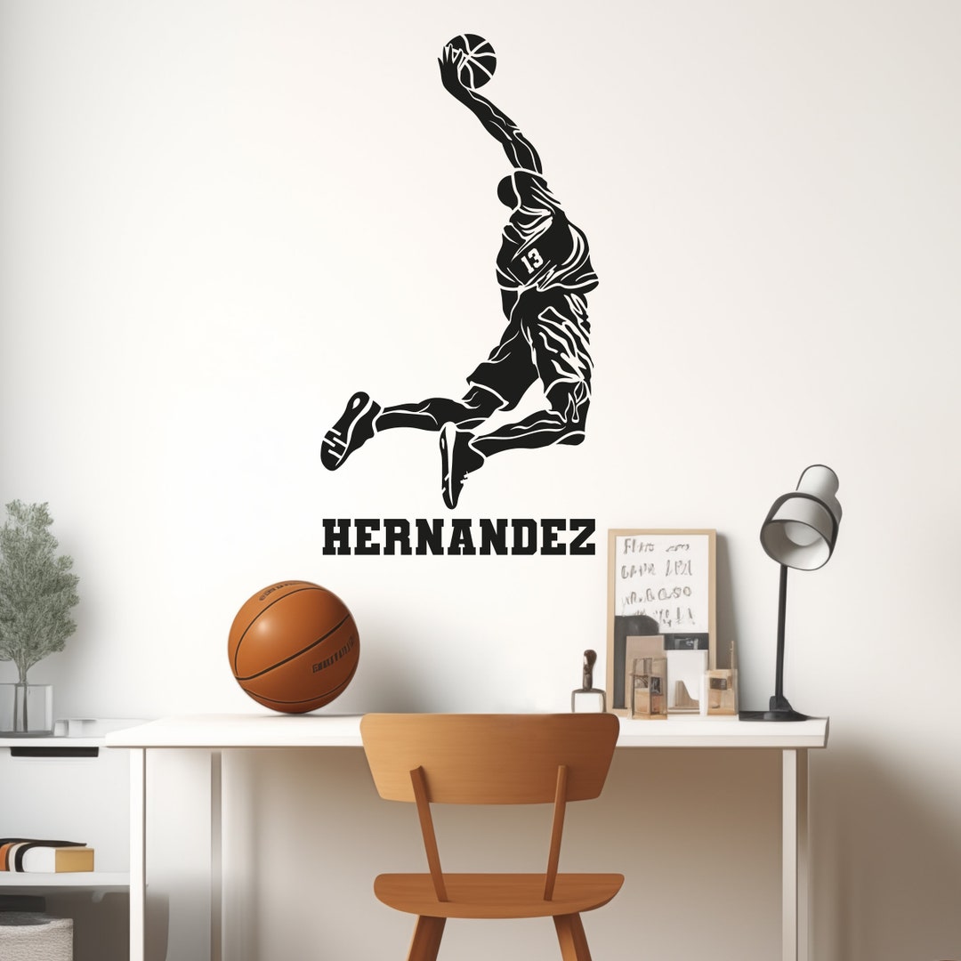 Personalized Basketball Decal Custom Basketball Stickers Etsy