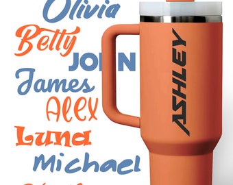 Custom Vinyl Lettering Name Decal - Vinyl Name Stickers for Cars, Cups, Laptop - Custom Name Stickers with Sizes from 2 to 50 inches