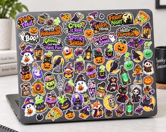 Halloween Sticker Pack - Halloween Cute Vinyl Sticker, 100 Vinyl Spooky Stickers