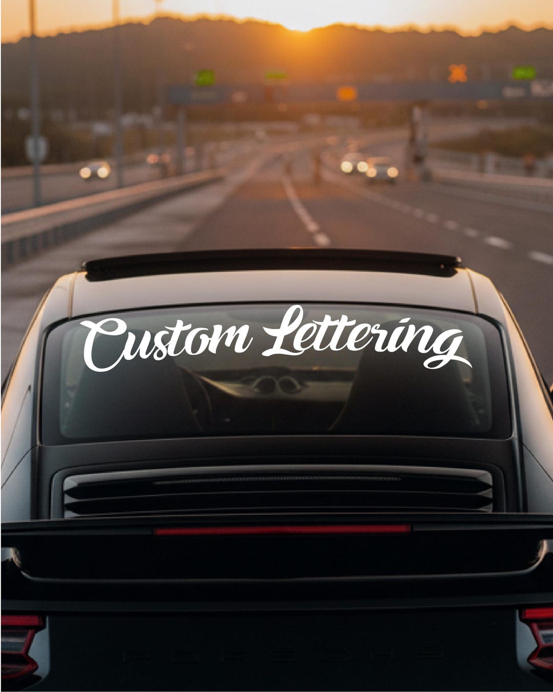 Window Rear Glass Banner Personalized Rear Windshield Banner Decal – Custom Car Sticker Vinyl ...