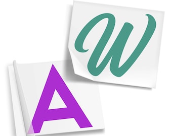 Custom Monogram Vinyl Sticker – Personalized Letter Decal for Tumbler, Laptop, Car, Cup – Waterproof Initial Sticker – Gift for Her or Him