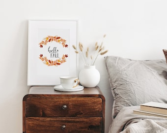 Autumn, Wall Decor, Wall Art, Digital Print, Digital download, Printable, Autumn print, Fall Artwork, Fall prints for download, Fall Decor