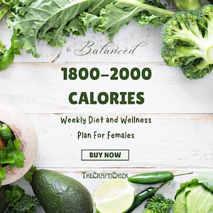 1800-2000 Calorie Balanced Meal Plan | Planner | Weight Management | Weight Loss | Diet Plan