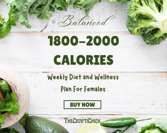 1800-2000 Calorie Balanced Meal Plan – Printable Weekly Diet Plan PDF