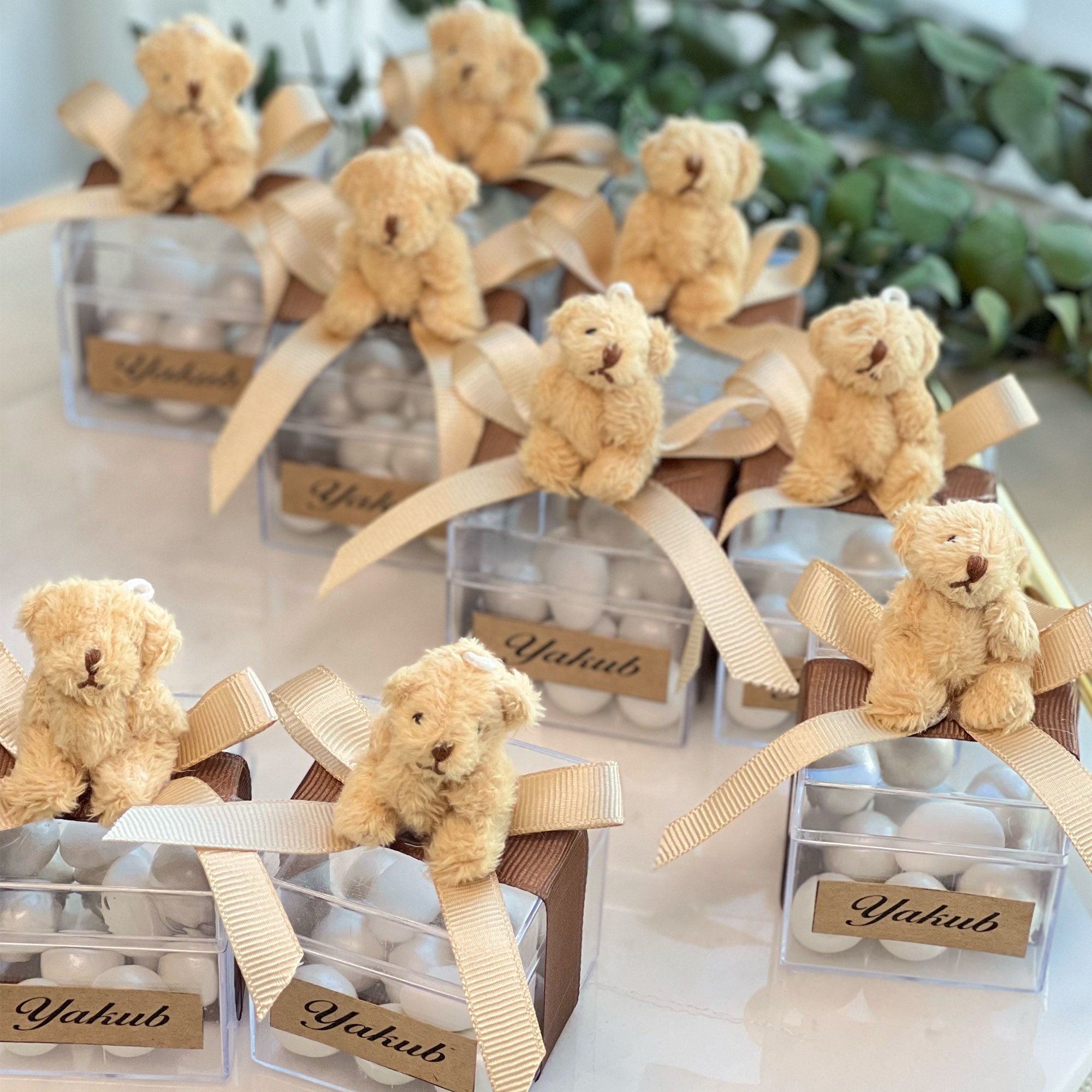 Custom Plush Teddy Bear Keychain, Birthday, Baby Shower Favors - Etsy