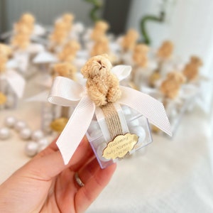 Boîte de bonbons personnalisée Teddy Bear, Cadeaux de douche de bébé, Cadeaux de baptême, Cadeaux de fête d’anniversaire, Accueil de bébé, Boîte de chocolat, Cadeaux personnalisés