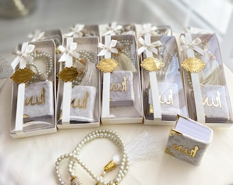 Mini Koran & Rosenkranz Set: Islamische Hochzeitsbevorzugung, Aqiqah Geschenk