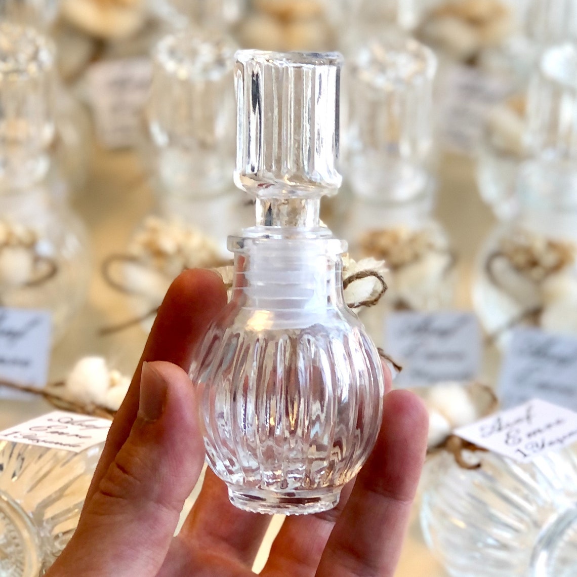 Wedding Favors Empty Glass Cologne Bottles Designed With Dried Etsy
