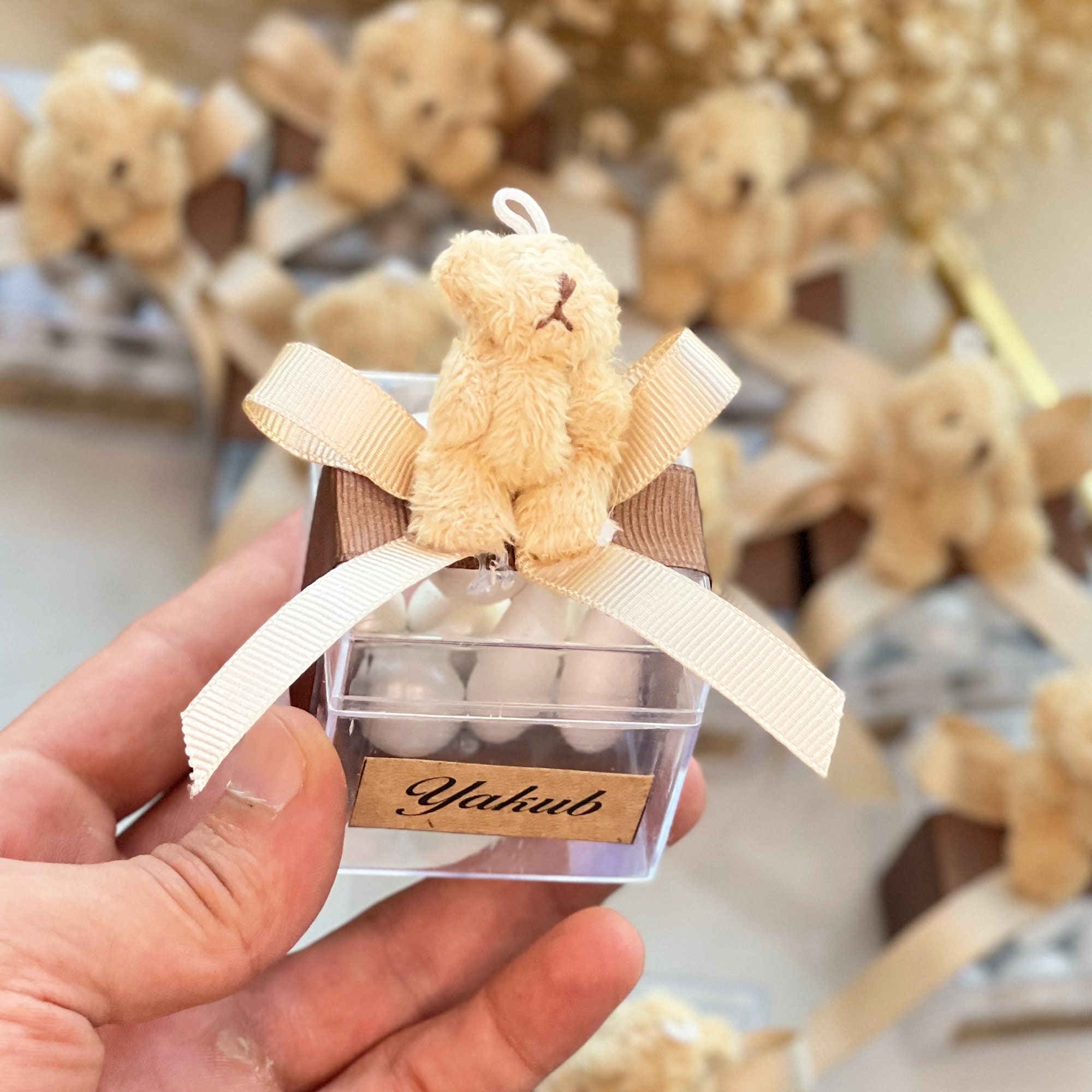 Custom Plush Teddy Bear Keychain, Birthday, Baby Shower Favors - Etsy