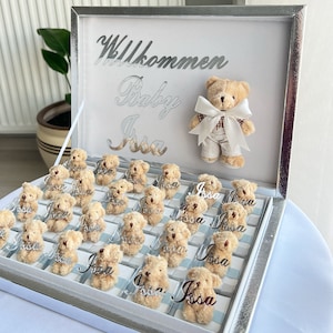 Regali personalizzati, bomboniere personalizzate per baby shower orsacchiotti, regali per ospiti babyshower, regalo orsacchiotto, bomboniere per feste di compleanno, compleanno bambino