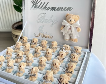 Personalized Teddy Bear Chocolate Box, Baby Shower Favors