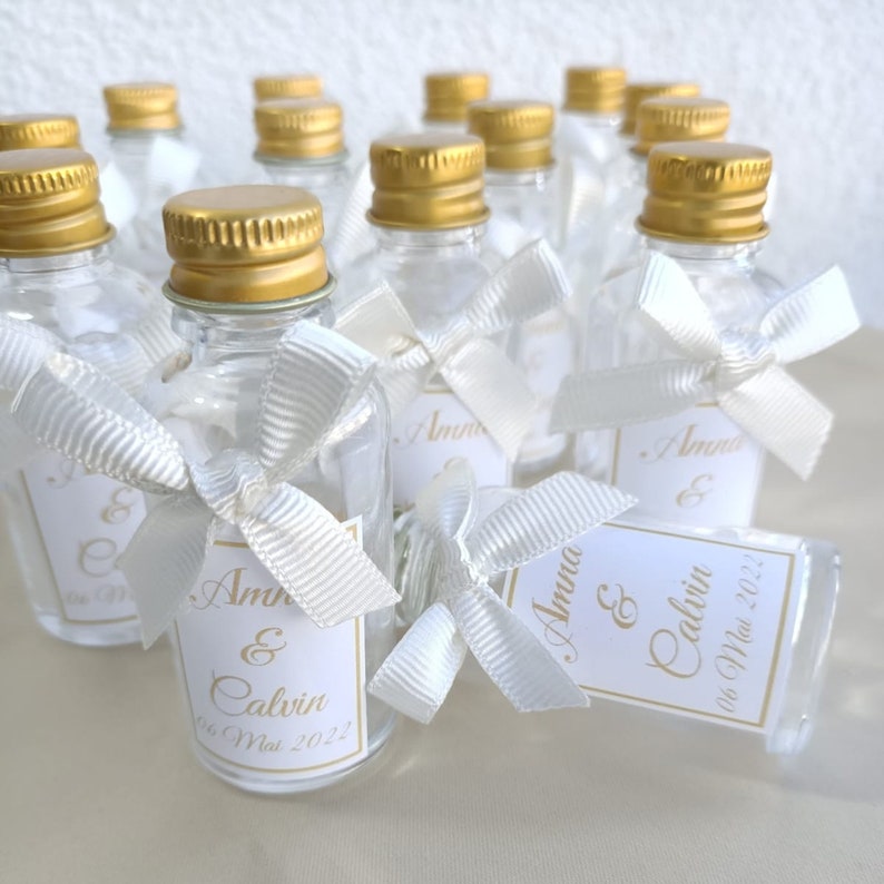 Personalized Wedding Cologne Bottle and Chocolate Favor for - Etsy