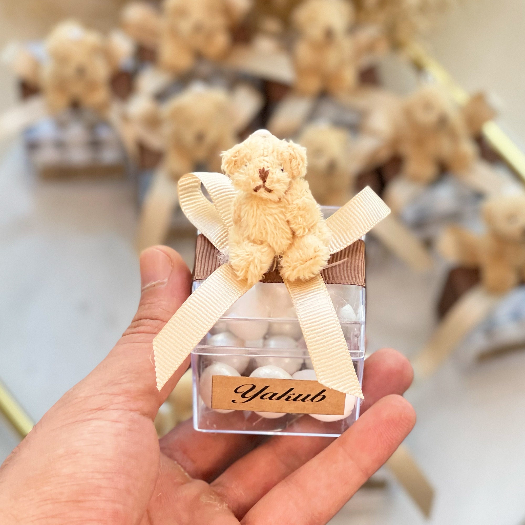 Custom Plush Teddy Bear Keychain, Birthday, Baby Shower Favors - Etsy