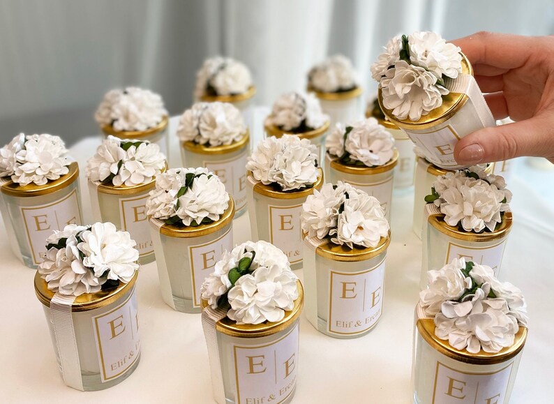 Personalized Wedding Party Thank You Candle Favor for Guests Etsy