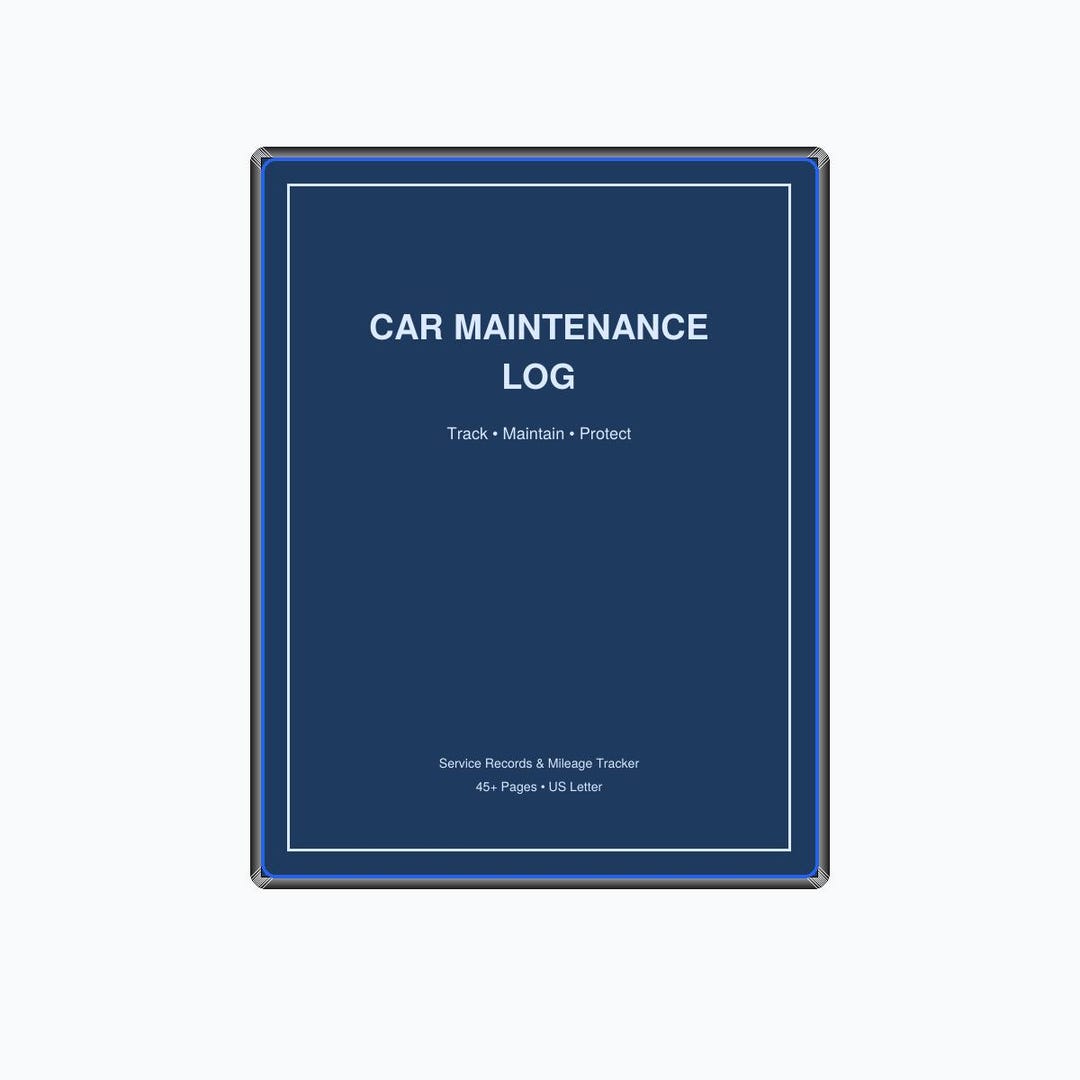 Car Maintenance Log Printable, Vehicle Service Record, Mileage Tracker ...