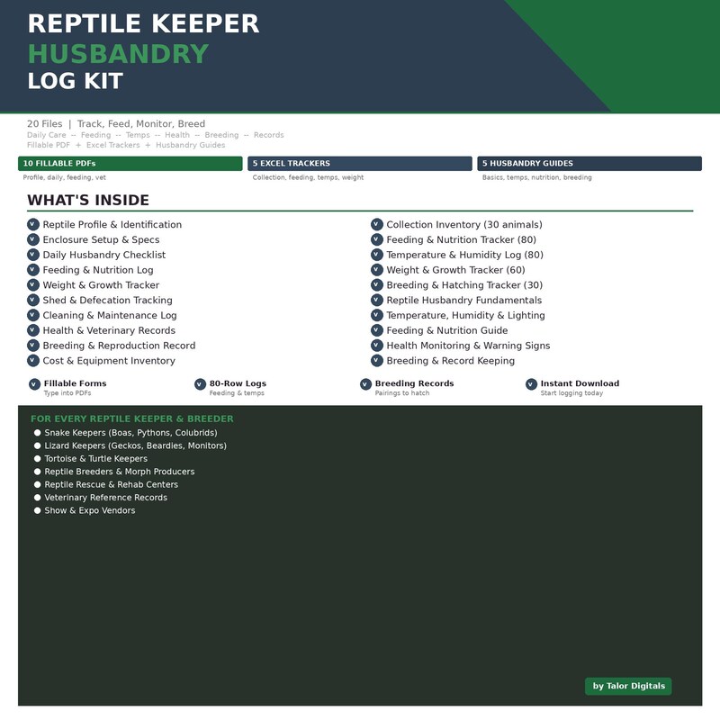 Reptile Breeding Tracker - Etsy