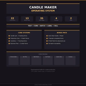 Candle Making Business Planner: Formula, Batch & Burn Tracker (Digital Download)