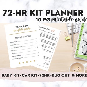 72-HR Kit Planner, Checklist Guide