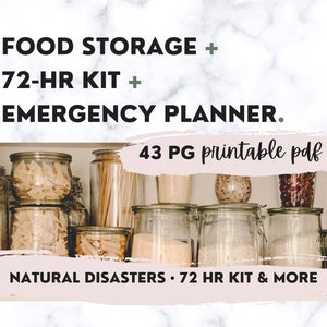 3 Guides in 1: Food Storage + 72 HR Kit + Emergency Plans Guide