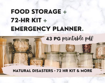 3 Guides in 1: Food Storage + 72 HR Kit + Emergency Plans Guide