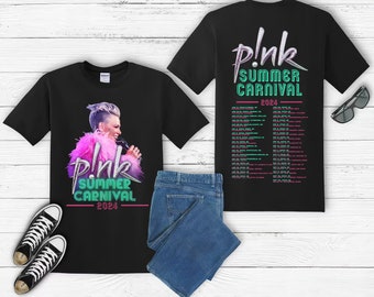 P!nk Pink Singer Summer Carnival 2024 Festival WORLD Tour T shirt Hoodie HoodyS-M-L-XL-XXL-3XL-4XL-5XL Oversized Men Women Unisex P5B6