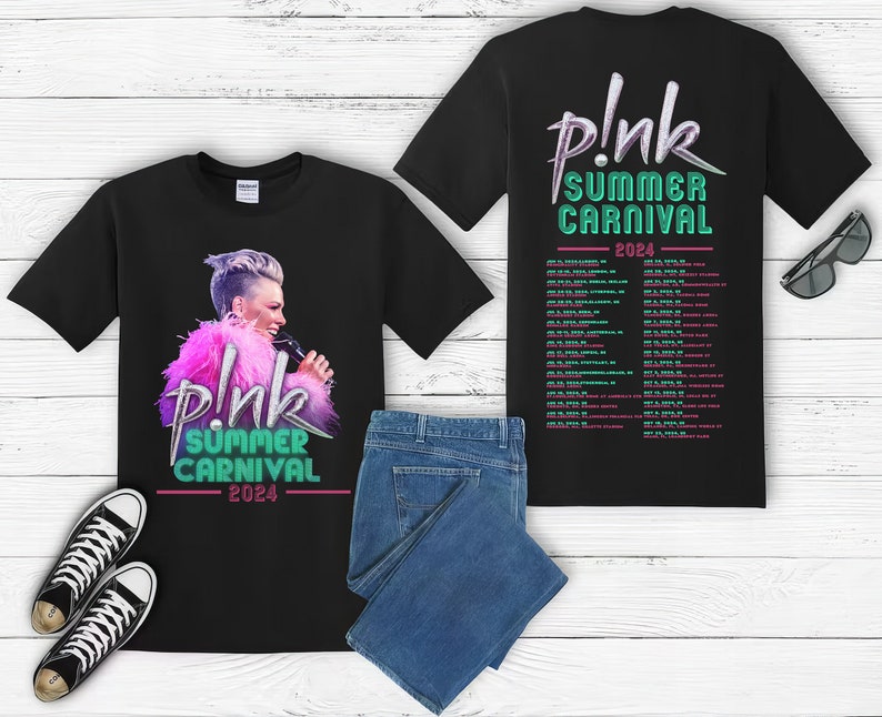 Pnk Pink Singer Summer Carnival 2024 Festival WORLD Tour T shirt Hoodie HoodyS-M-L-XL-XXL-3XL-4XL-5XL Oversized Men Women Unisex P5B6 zdjęcie 1