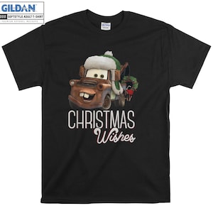 Disney Cars Tow Mater Christmas T-shirt Hoodie Kids Child Tote Bag Tshirt S-M-L-XL-XXL-3XL-4XL-5XL Gildan Oversized Men Women Unisex A59