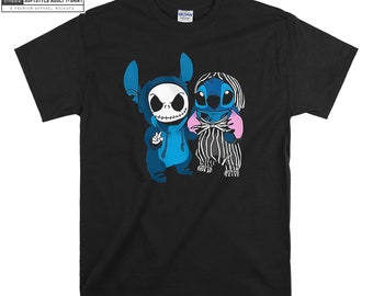 Stitch and Jack Skellington Costume T-shirt Hoody Kid Child Tote Bag Tshirt S-M-L-XL-XXL-3XL-4XL-5XL Gildan Oversized Men Women Unisex 7395