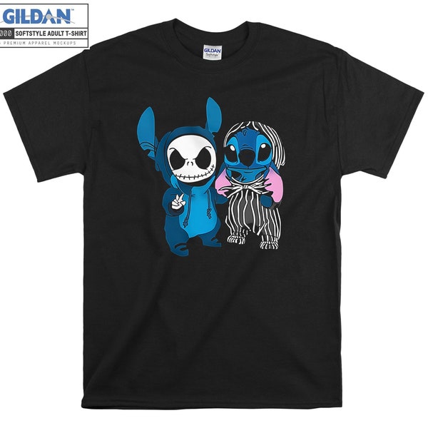 Stitch and Jack Skellington Costume T-shirt Hoody Kid Child Tote Bag Tshirt S-M-L-XL-XXL-3XL-4XL-5XL Gildan Oversized Men Women Unisex 7395