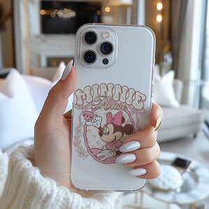 Custodia per telefono Walt Disney con motivo floreale Minnie Mouse e tazza da tè retrò Disney AC505