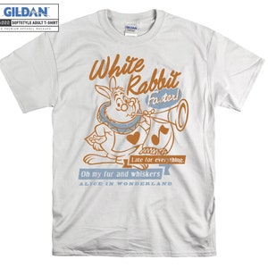 Alice au pays des merveilles T-shirt blanc Sweat à capuche Enfants Enfant Sac fourre-tout Tshirt S-M-L-XL-XXL-3XL-4XL-5XL Gildan Surdimensionné Hommes Femmes Unisexe A361
