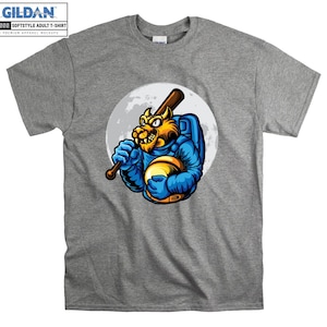 Jugador de béisbol Wolf Astronaut Camiseta Animal Space Camiseta Oversized S M L XL XXL 3XL 4XL 5XL Hombres Mujeres Unisex D3378