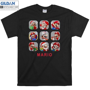 Super Mario Cute Mario Moods Box T-shirt Felpa con cappuccio Kid Child Tote Bag Tshirt S-M-L-XL-XXL-3XL-4XL-5XL Gildan Oversize Uomo Donna Unisex 7409