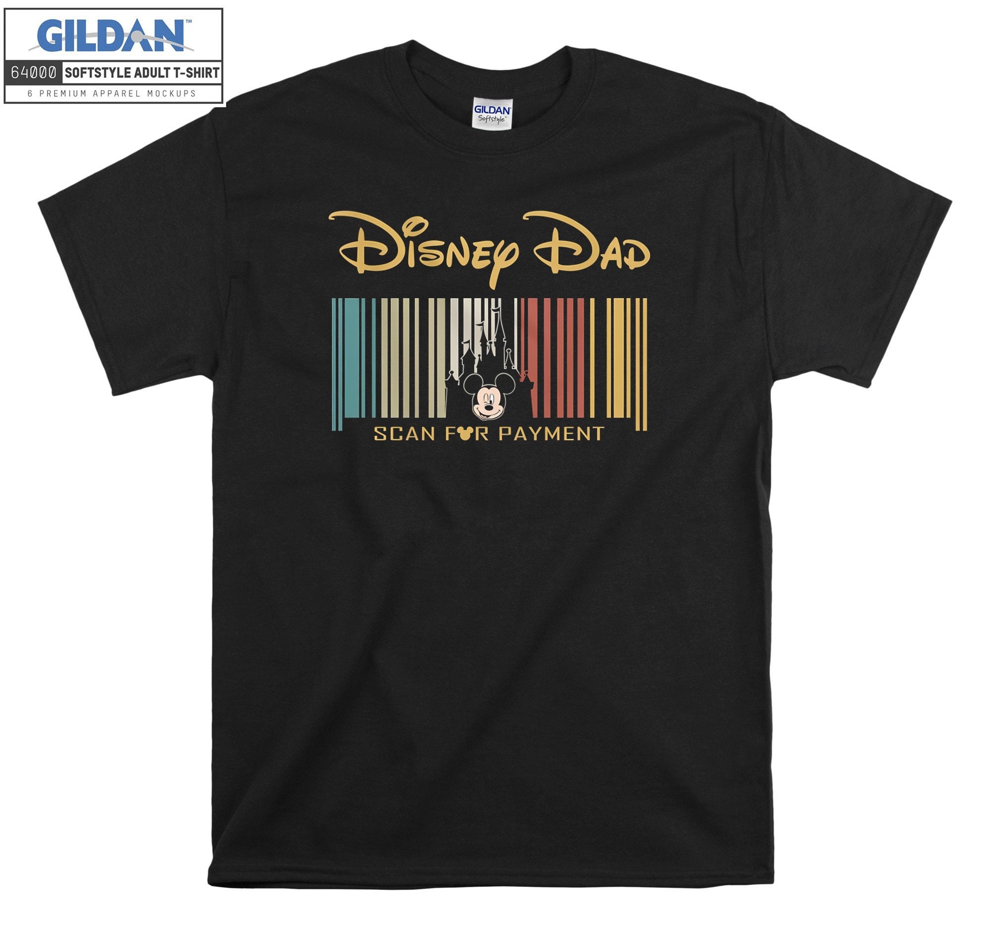 Discover Camiseta Papá Mickey Mouse Disney Divertido Lindo Vintage para Hombre Mujer