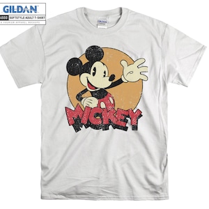 T-shirt retrò di Topolino Felpa con cappuccio per bambini Borsa a tracolla per bambini Maglietta S-M-L-XL-XXL-3XL-4XL-5XL Gildan Uomo oversize Donna Unisex A415